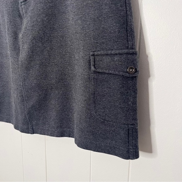 Duluth Trading Co Knit Skort Cargo Pocket Casual Summer Dark Gray Women's 12 - Picture 5 of 8
